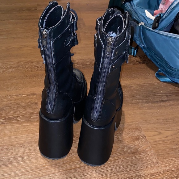Demonia Black Platform Boots - Picture 5 of 8